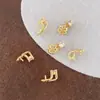 Pingente Suporte de Pérola Flor de Seis Pétalas Oca Inlaid com Zircônia Cor Preservada Banhado a Cobre DIY Colar Feito à Mão Acessório de Joia
