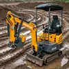 Exportación transfronteriza de excavadoras agrícolas pequeñas de 1.5T, miniexcavadoras hidráulicas de orugas y zanjadoras pequeñas