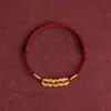 Pulsera con Cinco Monedas de Cobre de Emperadores en Hilo Rojo para Riqueza y Prosperidad, Pulsera Tejida a Mano de Joyería para Hombres y Mujeres, Año Zodiacal, Seguridad y Buena Suerte