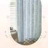 Cortina de Gasa Espejo Aislante del Calor y Protector Solar Cortina de Ventana Transmisora de Luz pero Opaca Ventana Saliente Balcón Sala de Estar Estilo Japonés Blanco Blanco Gasa Pantalla de Ventana