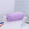 Bolsa de Lápis de Pelúcia com Estampa de Leopardo Nova Transfronteiriça Armazenamento de Grande Capacidade Bolsa de Armazenamento Super Macia de Alta Qualidade Armazenamento Doce e Cool para Estudantes
