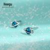 Hee goo E0245 Blue Planet brincos femininos S925 Prata moda temperamento coreano simples brincos fofos
