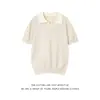 Camisa Polo Patchwork de Tricô Falsa Duas Peças Masculina Verão Nova Chegada Marca Tendência Manga Curta Gola Polo Seda Gelada Sensação Refrescante Camiseta Casual Tendência