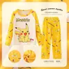 Pijama Infantil de Primavera y Otoño, Manga Larga y Pantalón Largo, Estilo Caricatura Lindo para Niñas, Estilo Holgado y Delgado para Niños, Ropa de Casa para Niños Mayores