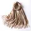 Bufanda de Cachemira Imitación Estilo Coreano para Mujer, Nueva Bufanda Coreana de Color Sólido para Otoño e Invierno, Chal Grande con Borlas para Otoño e Invierno al por Mayor