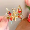 Pasador de Mariposa Móvil para Mujer, Pinza para Flequillo Lateral de la Frente, Nuevo Modelo de Celebridad de Internet 2022, Colgante, Estilo Fresco