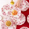 Platos adecuados para el Hogar Boda Regalos de Año Nuevo para Recién Casados 2024 Nuevo Alto Valor de Color Festival de Primavera Vajilla Festiva