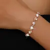 2025 Moda Transfronteriza Cristal Diamante de Imitación Collar Aretes Pulsera Anillo Joyería Joyería de Boda Set Nupcial Versátil