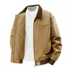 Jaqueta de Trabalho Estilo Americano com Lapela para Comércio Exterior Transfronteiriço, Casaco Acolchoado Quente para Outono e Inverno, Modelagem Solta, Fashion, Tendência, Casual