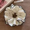 Goma para el pelo con estampado estilo Academia Melard para mujer, scrunchie de satén con malla de estampado de leopardo vintage, banda elástica de alta elasticidad y duradera