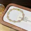 Nuevo Pulsera Dorada Calabaza con Diamantes y Brillo Rosa Retro Chino Diseño de Nicho Moda Exquisita Lujo Ligero Joyería de Mano de Gama Alta