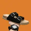Suministro exclusivo transfronterizo Sandalias chanclas Birkenstock para mujer verano exterior versátil persona perezosa chanclas suela suave correa de doble hebilla zapatos de hombre