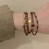 Pulsera de Cuentas Retro Bohemia para Mujer, Apilada de Piedra Natural, Aspecto Elegante para Fiesta de Estudiantes, Adecuada como Joyería de Mano para Verano