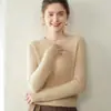 26 Novos Suéteres de Caxemira de Outono para Mulheres, Gola Redonda Trançado Pulôver, Estilo Suave, Caimento Solto, Suéter Base de Malha de Lã Emagrecedor