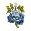 Moda europea y americana broche de rosa de aleación con diamantes de imitación ramillete de planta de alta gama accesorios de ropa de moda coreana fábrica