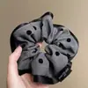 Diadema Retro de Cerdo con Lunares para Mujer a Principios de Otoño, Elegante Goma para el Cabello, Cuerda para el Cabello de Joyería de Bola Baja de Gama Alta