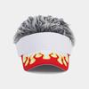 Gorra de béisbol con peluca bordada con patrón de fuego de moda europea y americana Gorra con visera de moda para hombres y mujeres de Four Seasons Sombrero para el sol de moda