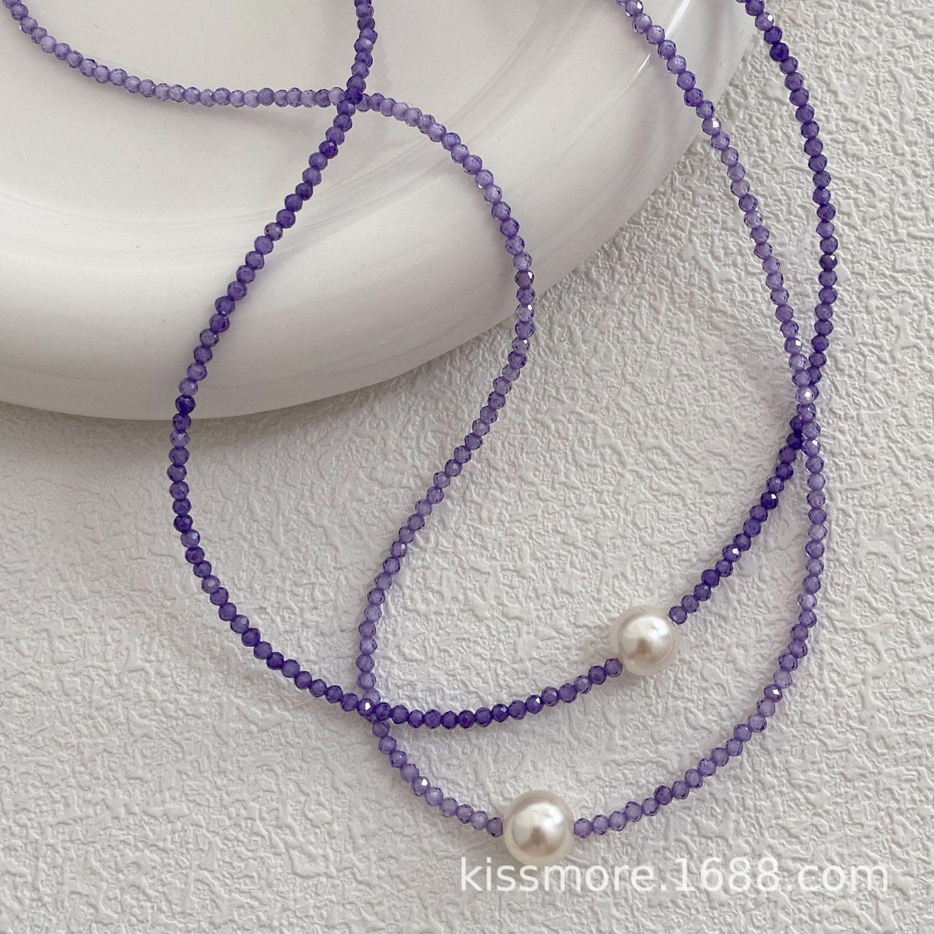 紫色锆石施家珍珠项链(韩版)19.png