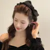 Diadema Negra con Lazo para Mujer, Nuevo Estilo para Volumen Craneal Alto, Diadema de Uso Diario, Diadema para Lavarse la Cara, Pinza de Pelo Retro, Accesorio para el Cabello