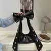 Bolso de Mujer de Nicho Transfronterizo Estilo Callejero Japonés Lindo Bolso de Axila para Viaje Bolso de Hombro de Moda con Decoración de Remaches Gran Capacidad