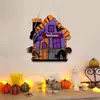 Mz604-608 Casa Assombrada de Madeira de Halloween Abóbora Crânio Fantasma Pendurado Decoração de Casa de Feriado Pingente