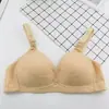 Para taza grande talla grande 46 sujetador 3 filas sin aro de acero sujetador sujetador de madre algodón fino copa C suave