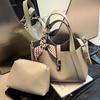 Bolsa de Mão Textura High-End Feminina 2025 Nova Nicho Ombro Único Bolsa Balde Transversal Cesto de Legumes Bolsa Tote Commuter