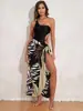 Nuevo Traje de Baño con Estampado de Posicionamiento de Moda 2025 para Mujer, Bikini Adelgazante que Oculta el Vientre con Falda Protectora Solar, Atractivo Traje de Baño para Aguas Termales