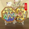 Adornos Colgantes Pintados al por Mayor Estilo Antiguo Pueblo Shanhai Ocho Trigramas Tai Chi Mapa de Montañas y Mares para Protección del Hogar, Decoración Puerta a Puerta y Artesanías para Mudanzas