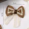 Novos Acessórios de Cabelo Flor de Pérola Renda Cor Contrastante Café com Leite Retro Outono e Inverno Bolsas de Roupa Acessórios DIY
