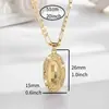Collar con Colgante de la Virgen María Transfronterizo Europeo y Americano, Diseño de Nicho, Joyería de Cuello Ligera de Lujo para Mujer, Accesorios con un Toque de Alta Gama para Mujer