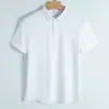 Camisa Polo Personalizada de Algodão Mercerizado com Amônia Líquida Frente e Verso Camiseta Masculina de Algodão Pima Manga Curta Business Polo Masculino de Alta Qualidade