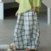Pantalones Casuales de Cuadros de Moda Versátiles de Ajuste Holgado de Verano para Niños Anti-Mosquitos