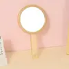 Espejo de maquillaje de mano transparente con aumento espejo de doble cara estilo Ins mango portátil espejo pequeño de maquillaje venta al por mayor de fábrica
