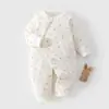 Mameluco para Bebé 40g Acolchado Ropa Cálida para Bebé Mameluco para Recién Nacido Mono Fino de Algodón Pijama de Otoño e Invierno