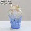 Vaso Retro Europeu Fenton Vitral Recipiente para Flores Decoração de Mesa Hidropônica Recipiente para Arranjo de Flores Decoração de Gabinete de TV Entrada