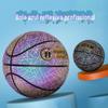 Basquete personalizado luminoso No.7 reflexivo No.5 luminoso PU absorção de umidade basquete desgaste pele resistente crianças bola de borracha atacado