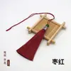 Borlas para Sombrero Hueco DIY Hechas a Mano Borlas para Ropa Tejida Borlas de Nudo Chino Rojo Café Rojo Jujuba
