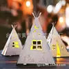 Pantalla de Lámpara de Candeleros de Madera Navideños, Decoración del Hogar con Luz Nocturna, Adecuado para Tiendas de Campaña, Artesanía de Madera