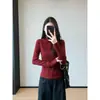 Conjunto de trabalho~ Elegante camiseta básica de manga comprida com gola alta discreta, confortável e leve, perfeita como camada base para mulheres, nova coleção de outono H090913