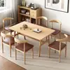 Mesa de comedor para hogar pequeño, mesa de comedor y silla combinadas modernas y sencillas, mesa de comedor de ocio, mesa rectangular nórdica económica