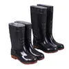 Sapatos de água alta tendão à prova d'água resistentes ao desgaste antiderrapantes sapatos de chuva média proteção do trabalho galochas sapatos de borracha canteiro de obras cozinha lava-rápido botas de água