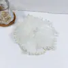 Goma de Pelo Retro Oversize de Encaje Doble Capa Malla Perlada Cuerda para Coleta Accesorio de Cabello Súper de Hada