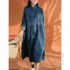 2024 Primavera y Otoño Nuevo Estilo Coreano Holgado Estilo Occidental Reductor de Edad Abrigo Adelgazante de Longitud Media Vestido de Algodón y Mezclilla para Mujer