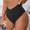 Xiyin Mais Vendido Calcinha Fio Dental Cintura Alta Sem Costura Roupa Íntima Respirável Macia Seda Gelo Tecido Perolado Calcinhas Sexy Atacado