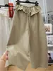 Los pantalones populares de este año son de volantes, cintura elástica, pierna ancha curva para mujer, perfectos para el verano, extremadamente elegantes y ropa de trabajo informal.