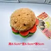 Muñeco de Peluche de Sándwich de Hamburguesa de Dibujos Animados Colgante de Peluche de Pastel de Cereza Colgante de Bolsa de Comida Artificial Muñeco Pequeño de Puesto