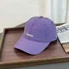 Primavera Verão Bordado Estilo de Rua Nicho Casal Exterior Proteção Solar Boné de Beisebol Letra Simples Aba Curta Secagem Rápida Boné Bico de Pato Masculino Feminino
