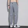 Pantalones de Malla Cruzada de Seda de Hielo para Hombre Verano Delgados de Nueve Puntos Secado Rápido Pantalones de Aire Acondicionado Transpirables Joggers Pantalones Casuales