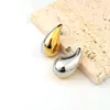 Pendientes europeos y americanos de acero inoxidable de alta calidad con forma de gota de agua hueca, pendientes personalizados de moda chapados en oro de 18 quilates para mujer